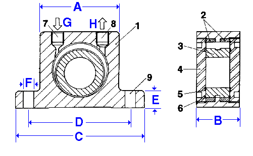 Technische Zeichnung des Rollenvibrator Serie DAR